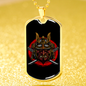Samurai Warrior Necklace Stainless Steel or 18k Gold Dog Tag 24" Chain-Express Your Love Gifts