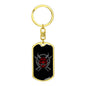 Samurai Weapon Keychain Dog Tag Stainless Steel or 18k Gold-Express Your Love Gifts