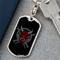 Samurai Weapon Keychain Dog Tag Stainless Steel or 18k Gold-Express Your Love Gifts