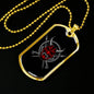 Samurai Weapon Necklace Stainless Steel or 18k Gold Dog Tag 24" Chain-Express Your Love Gifts