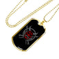 Samurai Weapon Necklace Stainless Steel or 18k Gold Dog Tag 24" Chain-Express Your Love Gifts