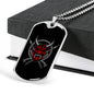 Samurai Weapon Necklace Stainless Steel or 18k Gold Dog Tag 24" Chain-Express Your Love Gifts