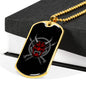 Samurai Weapon Necklace Stainless Steel or 18k Gold Dog Tag 24" Chain-Express Your Love Gifts