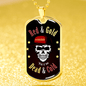 San Francisco Fan Red & Gold Dog Tag Stainless Steel or 18k Gold 24"-Express Your Love Gifts