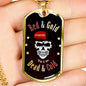 San Francisco Fan Red & Gold Dog Tag Stainless Steel or 18k Gold 24"-Express Your Love Gifts