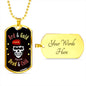 San Francisco Fan Red & Gold Dog Tag Stainless Steel or 18k Gold 24"-Express Your Love Gifts