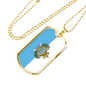 San Marino Flag Necklace Stainless Steel or 18k Gold Dog Tag 24" Chain-Express Your Love Gifts