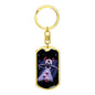 Santa Alien Dog Tag Pendant Keychain Stainless Steel or 18k Gold-Express Your Love Gifts
