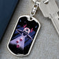 Santa Alien Dog Tag Pendant Keychain Stainless Steel or 18k Gold-Express Your Love Gifts