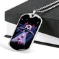 Santa Alien Necklace UFO Alien Fan Gift Stainless Steel or 18k Gold Dog Tag 24" Chain-Express Your Love Gifts