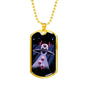 Santa Alien Necklace UFO Alien Fan Gift Stainless Steel or 18k Gold Dog Tag 24" Chain-Express Your Love Gifts