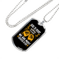 Satisfied In Him Christian Necklace Stainless Steel or 18k Gold Dog Tag 24" Chain-Express Your Love Gifts