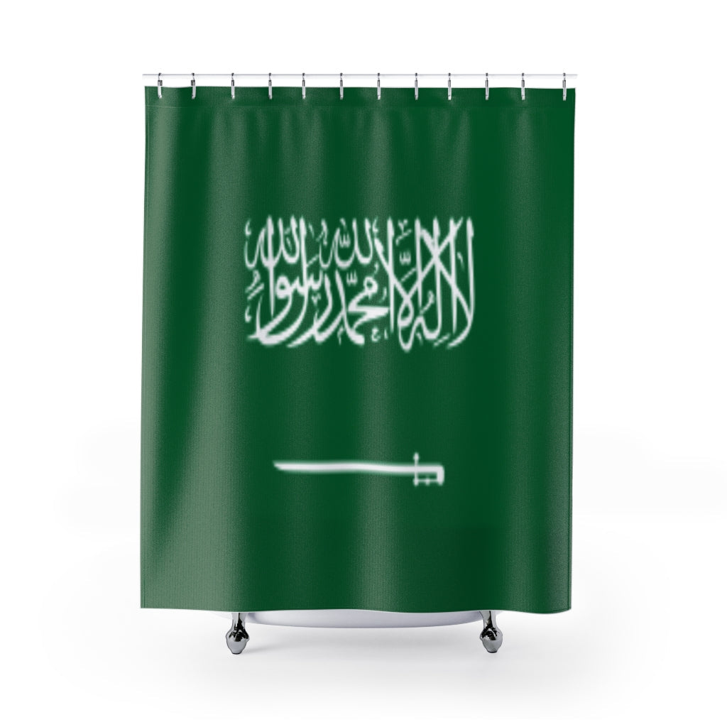 Saudi Arabia Flag Stylish Design 71" x 74" Elegant Waterproof Shower Curtain for a Spa-like Bathroom Paradise Exceptional Craftsmanship-Express Your Love Gifts