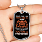 Save A Hundred Lives Firefighter Gift Stainless Steel or 18k Gold Dog Tag 24" Chain-Express Your Love Gifts