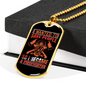 Save People Firefighter Gift Stainless Steel or 18k Gold Dog Tag 24" Chain-Express Your Love Gifts