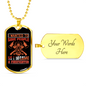 Save People Firefighter Gift Stainless Steel or 18k Gold Dog Tag 24" Chain-Express Your Love Gifts