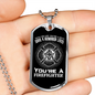 Saved A Hundred Lives Firefighter Gift Stainless Steel or 18k Gold Dog Tag 24" Chain-Express Your Love Gifts
