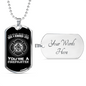 Saved A Hundred Lives Firefighter Gift Stainless Steel or 18k Gold Dog Tag 24" Chain-Express Your Love Gifts