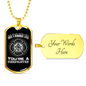 Saved A Hundred Lives Firefighter Gift Stainless Steel or 18k Gold Dog Tag 24" Chain-Express Your Love Gifts