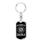 Saved A Hundred Lives Firefighter Keychain Stainless Steel or 18k Gold Dog Tag Keyring-Express Your Love Gifts