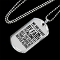 Saved By Faith Alone Christian Necklace Stainless Steel or 18k Gold Dog Tag 24" Chain-Express Your Love Gifts