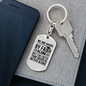 Saved By Faith Alone Keychain Stainless Steel or 18k Gold Dog Tag Keyring-Express Your Love Gifts