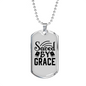 Saved By Grace Christian Necklace Stainless Steel or 18k Gold Dog Tag 24" Chain-Express Your Love Gifts