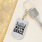Saved By Grace Keychain Stainless Steel or 18k Gold Dog Tag Keyring-Express Your Love Gifts