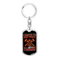 Saving People Firefighter Keychain Stainless Steel or 18k Gold Dog Tag Keyring-Express Your Love Gifts