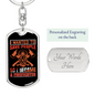 Saving People Firefighter Keychain Stainless Steel or 18k Gold Dog Tag Keyring-Express Your Love Gifts