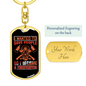 Saving People Firefighter Keychain Stainless Steel or 18k Gold Dog Tag Keyring-Express Your Love Gifts
