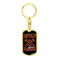 Saving People Firefighter Keychain Stainless Steel or 18k Gold Dog Tag Keyring-Express Your Love Gifts