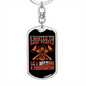 Saving People Firefighter Keychain Stainless Steel or 18k Gold Dog Tag Keyring-Express Your Love Gifts