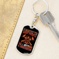 Saving People Firefighter Keychain Stainless Steel or 18k Gold Dog Tag Keyring-Express Your Love Gifts