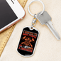 Saving People Firefighter Keychain Stainless Steel or 18k Gold Dog Tag Keyring-Express Your Love Gifts