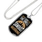 Sawdust In The Morning Woodworker Dog Tag Stainless Steel or 18k Gold W 24"-Express Your Love Gifts