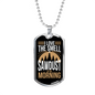 Sawdust In The Morning Woodworker Dog Tag Stainless Steel or 18k Gold W 24"-Express Your Love Gifts