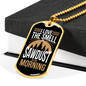 Sawdust In The Morning Woodworker Dog Tag Stainless Steel or 18k Gold W 24"-Express Your Love Gifts