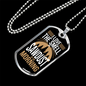 Sawdust In The Morning Woodworker Dog Tag Stainless Steel or 18k Gold W 24"-Express Your Love Gifts