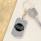 Sawdust Is Man Glitter Swivel Keychain Woodworker Dog Tag Stainless Steel or 18k Gold-Express Your Love Gifts