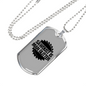 Sawdust Is Man Glitter Woodworker Dog Tag Stainless Steel or 18k Gold W 24"-Express Your Love Gifts