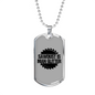 Sawdust Is Man Glitter Woodworker Dog Tag Stainless Steel or 18k Gold W 24"-Express Your Love Gifts
