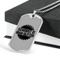 Sawdust Is Man Glitter Woodworker Dog Tag Stainless Steel or 18k Gold W 24"-Express Your Love Gifts