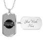 Sawdust Is Man Glitter Woodworker Dog Tag Stainless Steel or 18k Gold W 24"-Express Your Love Gifts