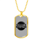 Sawdust Is Man Glitter Woodworker Dog Tag Stainless Steel or 18k Gold W 24"-Express Your Love Gifts