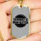 Sawdust Is Man Glitter Woodworker Dog Tag Stainless Steel or 18k Gold W 24"-Express Your Love Gifts