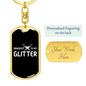 Sawdust Is My Glitter Swivel Keychain Woodworker Dog Tag Stainless Steel or 18k Gold-Express Your Love Gifts