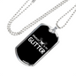Sawdust Is My Glitter Woodworker Dog Tag Stainless Steel or 18k Gold W 24"-Express Your Love Gifts