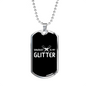 Sawdust Is My Glitter Woodworker Dog Tag Stainless Steel or 18k Gold W 24"-Express Your Love Gifts