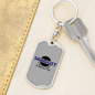 Sawdust Swivel Keychain Woodworker Dog Tag Stainless Steel or 18k Gold-Express Your Love Gifts